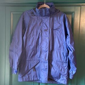 Helly Hansen packable blue jacket coat lightweight hoodie travel sz Small